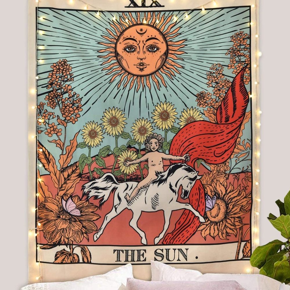 Tarot The Sun Wall Decor Tapestry
